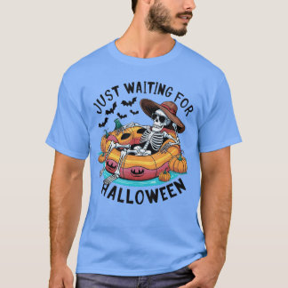 Camiseta Famoso Skeleton Halloween esperando Hallowee