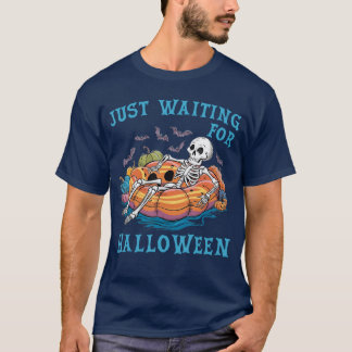 Camiseta Famoso Skeleton Halloween esperando Hallowee