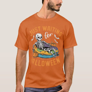 Camiseta Famoso Skeleton Halloween esperando Hallowee