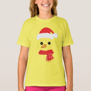 Camiseta Famoso Snowman Face feliz Feliz Navidad