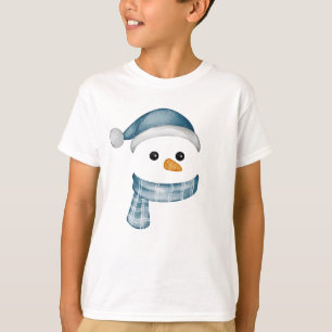 Camiseta Famoso Snowman Face feliz Feliz Navidad