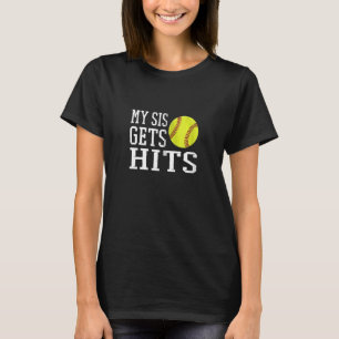 Camiseta Famoso Softball Mi Sis recibe golpes de Hermano y