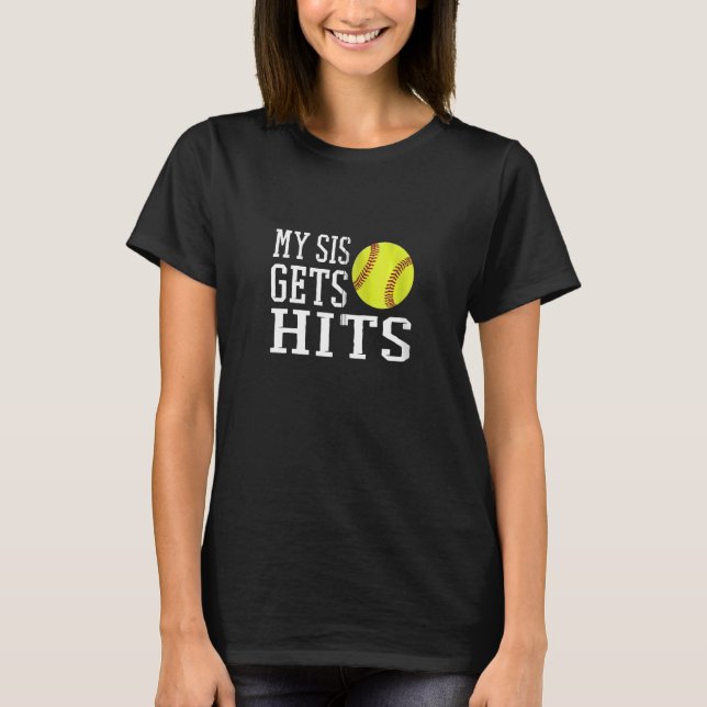 Camiseta Famoso Softball Mi Sis recibe golpes de Hermano y  (Anverso)