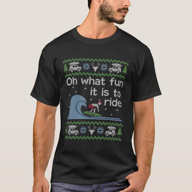 Camiseta Famoso Surf Surf Surfán De Surf Para Navidad (Anverso)