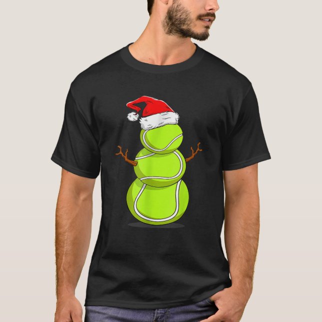 Camiseta Famoso tenista Navidades de Snowman para mujeres h (Anverso)