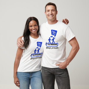 CAMISETA ¡FAMOSO YO! INFLUENCER SOCIAL AZUL BRILLANTE UNISE