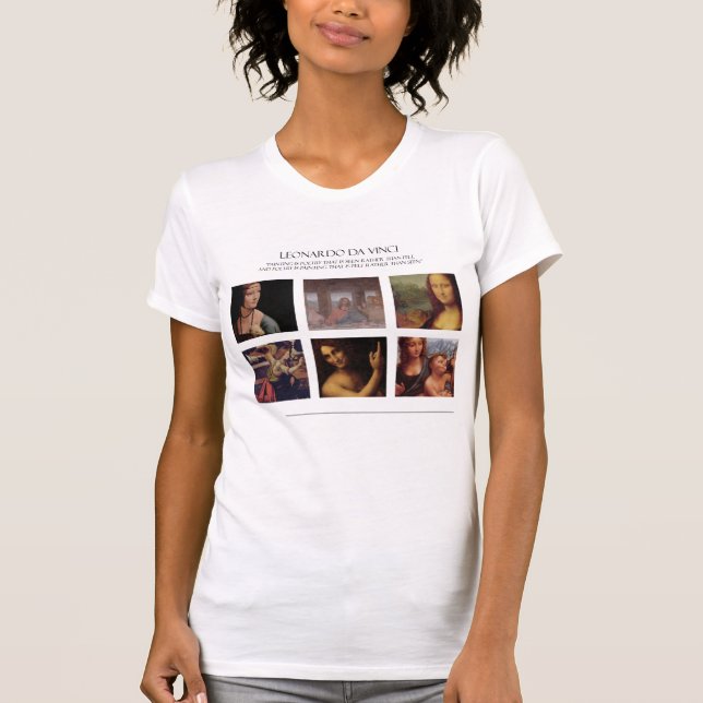 Camiseta Famosos cuadros de Leonardo da Vinci (Anverso)