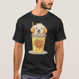 Camiseta Famosos fideos japoneses con la cara de perro ador