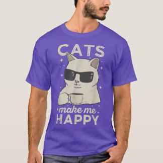 Camiseta Famosos gatos de Guay vitales me hacen feliz C
