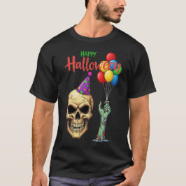 Camiseta Famosos globos Fiestas de cráneo de Halloween