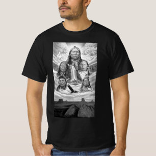 Camiseta Famosos jefes indios nativos estadounidenses hombr