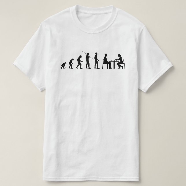 Camiseta Famosos Jugadores De Ajedrez La Evolución De La Hu (Diseño del anverso)