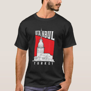 Camiseta Famosos monumentos de Estambul en la torre Maidenu