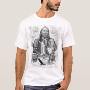 Camiseta Famosos nativos americanos jefes indios hombres bl