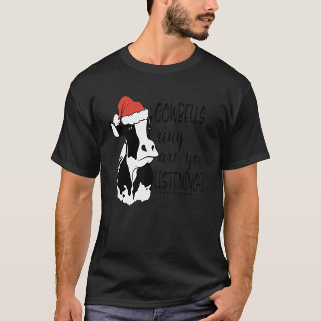Camiseta Famosos Navidades Cowbels de granja divertidos (Anverso)