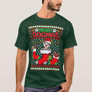 Camiseta Famosos Navidades del Bulldog de Merry Dogmas Pit 