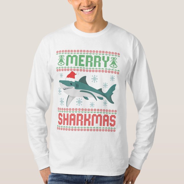 Camiseta Famosos Navidades del tiburón tiburón tiburón suét (Anverso)