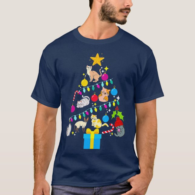 Camiseta Famosos navidades en árbol de adornos navideños (Anverso)