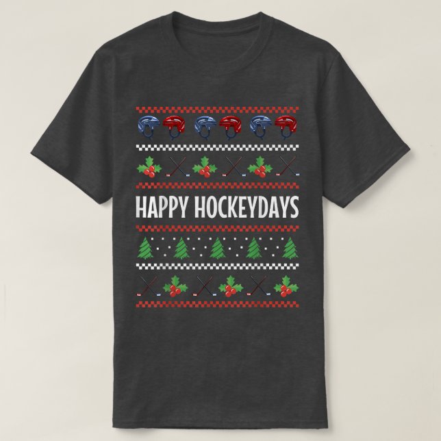 Camiseta Famosos Navidades Fijación de palo de hockey sobre (Diseño del anverso)