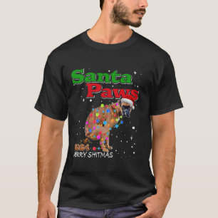 Camiseta Famosos Santa Paws de Boxer Dog Pooping Navidades 