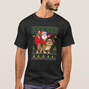 Camiseta Famosos y graciosos Navidades del Bulldog Santa Ri
