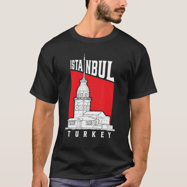 Camiseta Famous Istanbul Landmarks Maidenu2019s Tower Turke (Anverso)