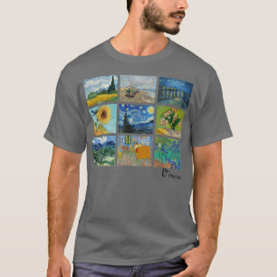 Camiseta Famous Van Gogh Paintings Sunflowers Starry Night 