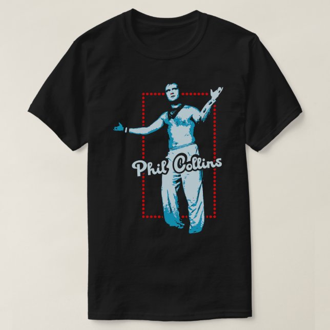 Camiseta Fan Art de Phil Collins Retro 80 (Diseño del anverso)