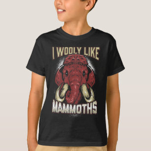 Camiseta Fan de los mamíferos lobos elefante prehistórico