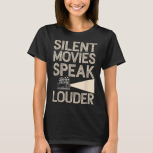 Camiseta Fan de película silenciosa amante del cine de moda