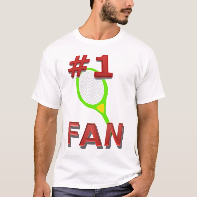 Camiseta Fan de tenis del número 1 (Anverso)