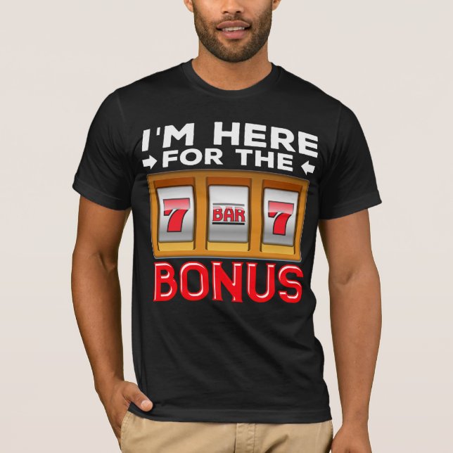 Camiseta Fan del Casino Gracioso de Slot Machine Gambling (Anverso)