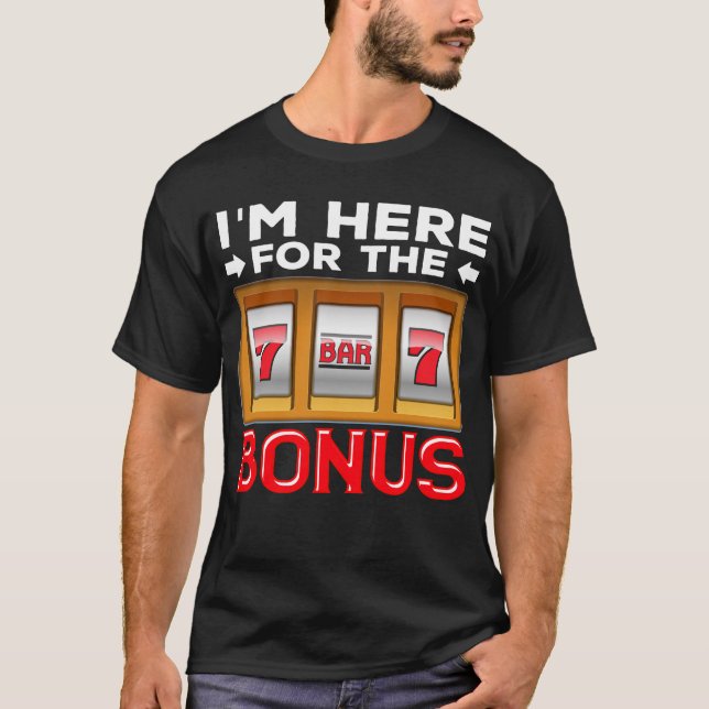 Camiseta Fan del Casino Gracioso de Slot Machine Gambling (Anverso)