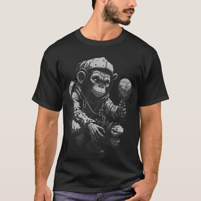 Camiseta Fan del Cyberpunk Kendama Monkey Kendama (Anverso)
