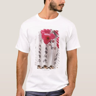 Camiseta Fan del papel chino con los flores del melocotón