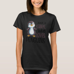 Camiseta Fan del pingüino Solo una chica que ama al pingü