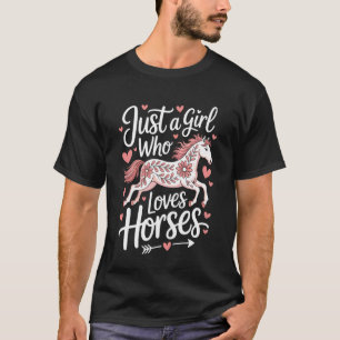 Camiseta Fan Equino Solo Una Chica Que Ama Los Caballos