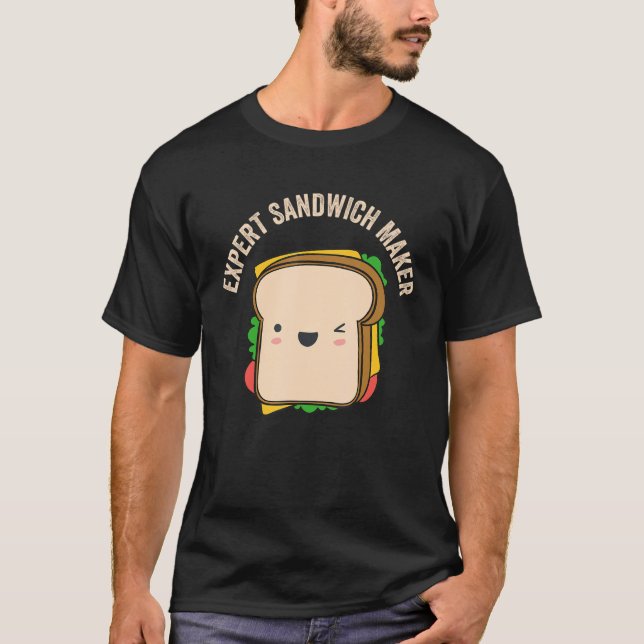 Camiseta Fan Foodie Hoagie de experto sandwich Maker Sandwi (Anverso)