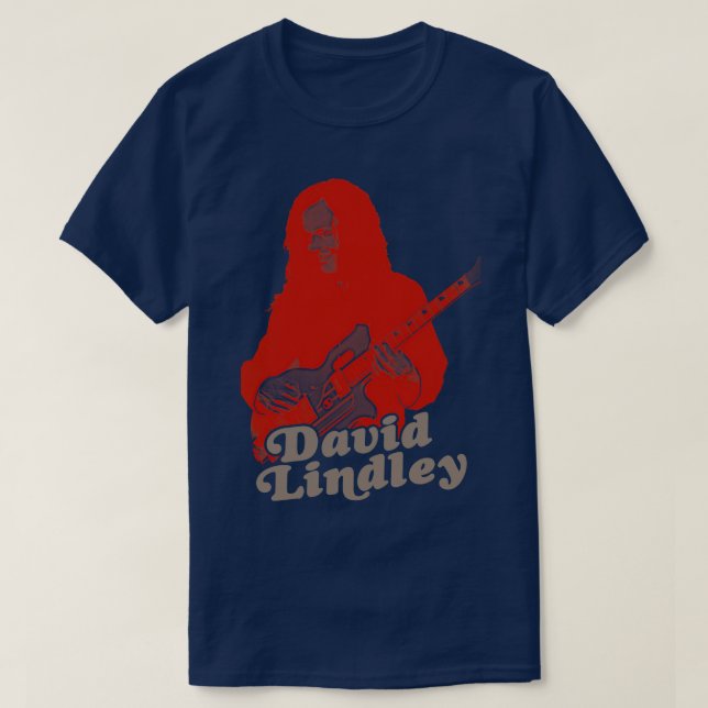 Camiseta FanArt de David Lindley Rock Guitarista (Diseño del anverso)