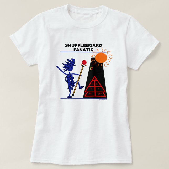 Camiseta Fanática de Shuffleboard (Diseño del anverso)