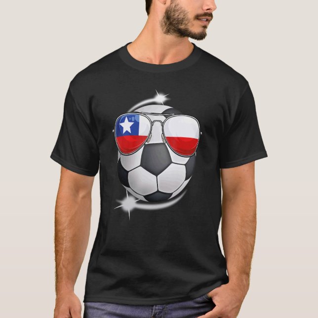 Camiseta Fanático chileno de Fútbol Sunglass (Anverso)