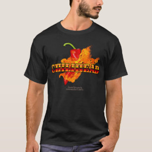 Camiseta Fanático chilli escribiendo chillihead y chili