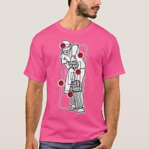 Camiseta Fanático de críquet en la fase de tiro