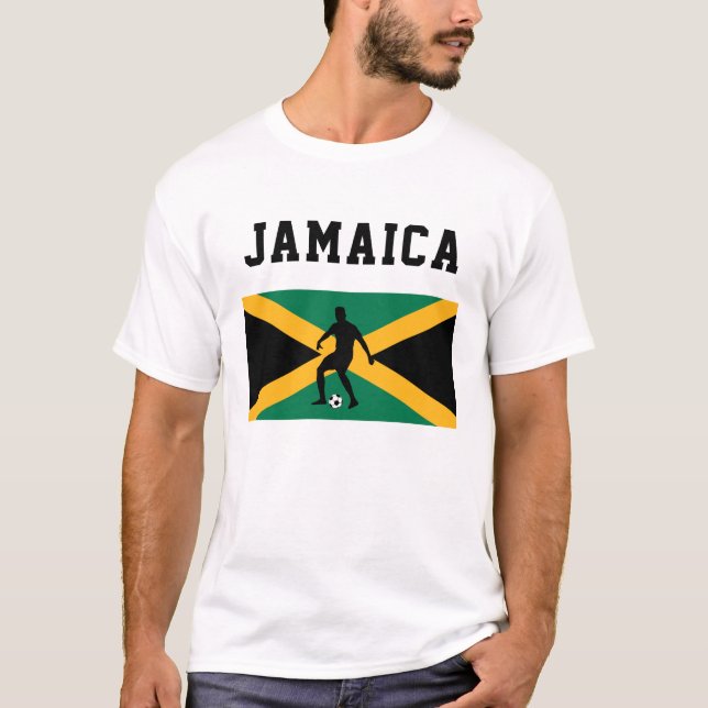 Camiseta Fanático de fútbol aficionado Bandera jamaiquina (Anverso)