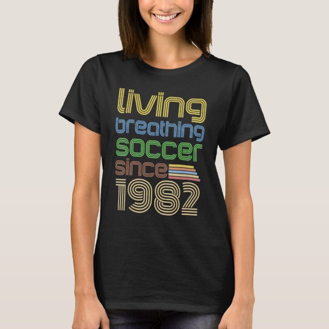Camiseta Fanático de Fútbol de 1982 Respirando (Anverso)