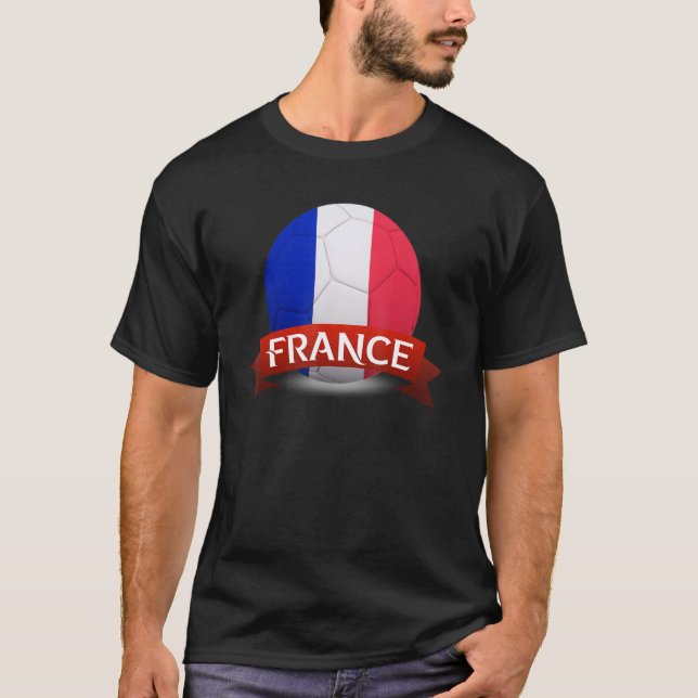 Camiseta Fanático de fútbol francés bandera de Francia (Anverso)