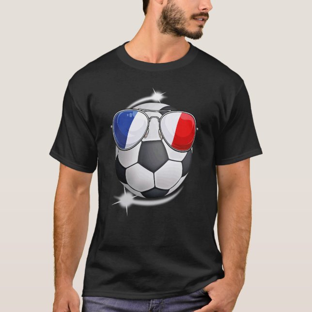 Camiseta Fanático de fútbol francés Sunglass (Anverso)