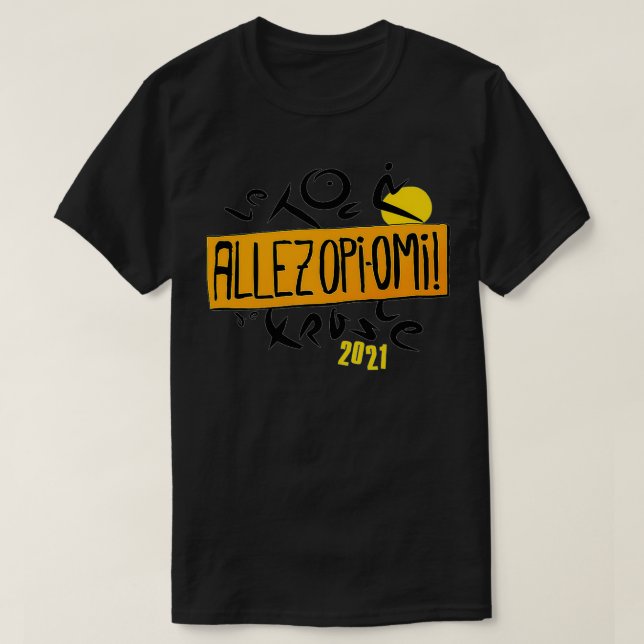 Camiseta Fanático de la carrera de bicicletas ALLEZ OPI OMI (Diseño del anverso)