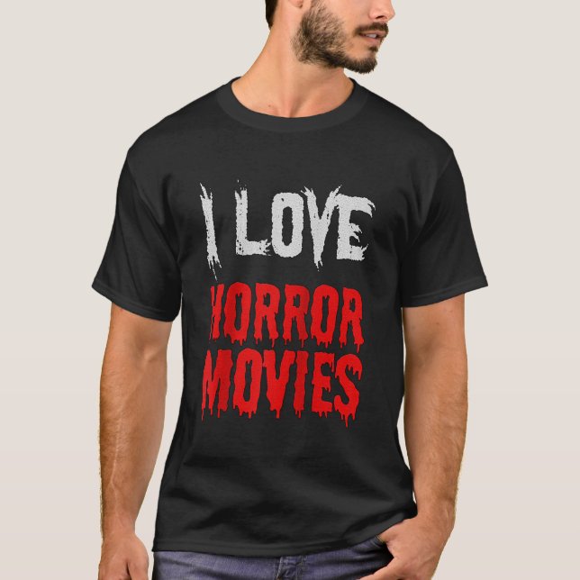 Camiseta Fanático de la película de terror me encantan las  (Anverso)