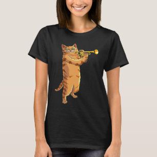 Camiseta Fanático de músico de gatos que juegan a trompeta